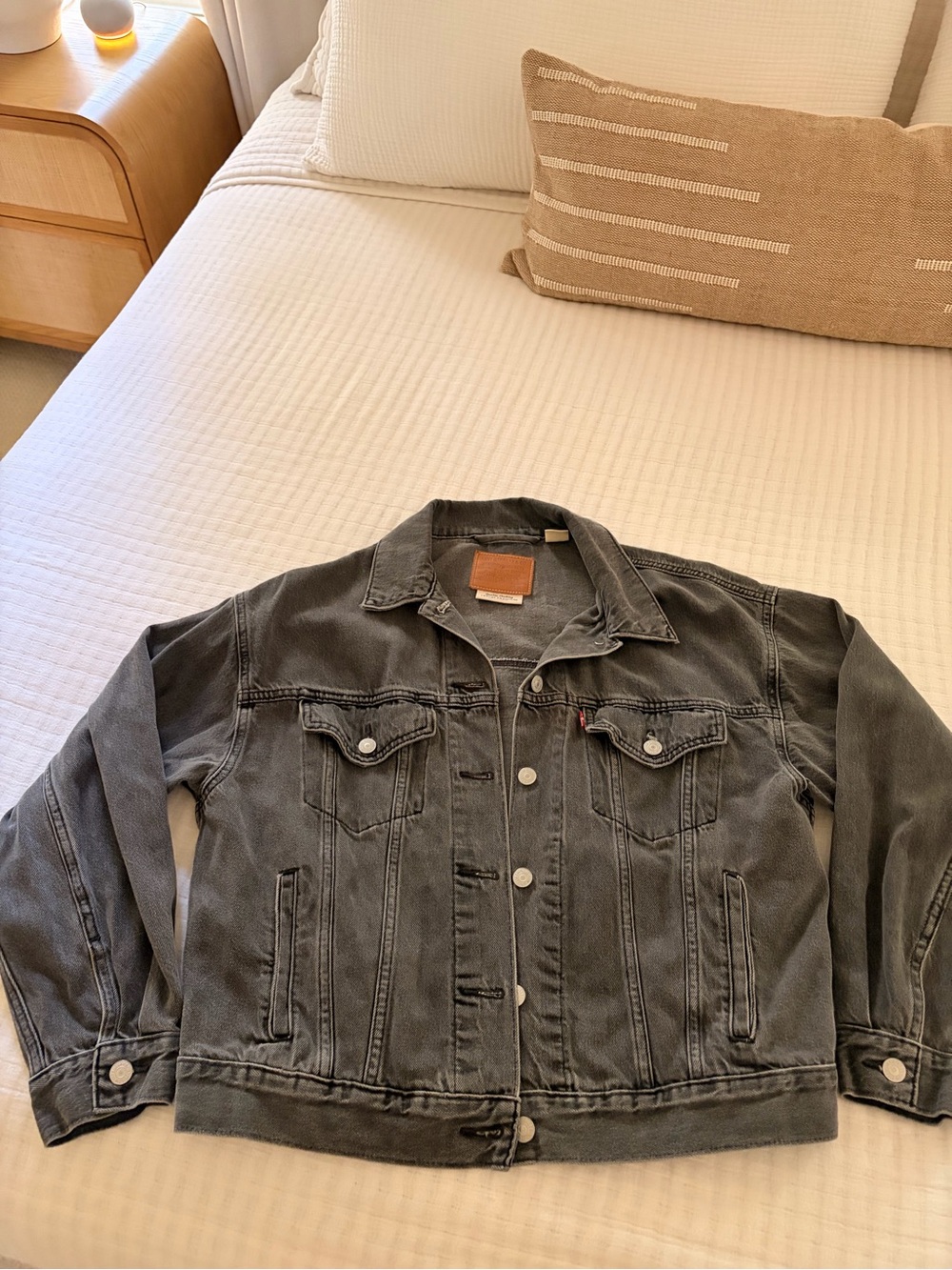 Levi's Washed Black Denim Trucker Jacket